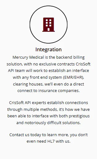 screenshot of Mercury Medical